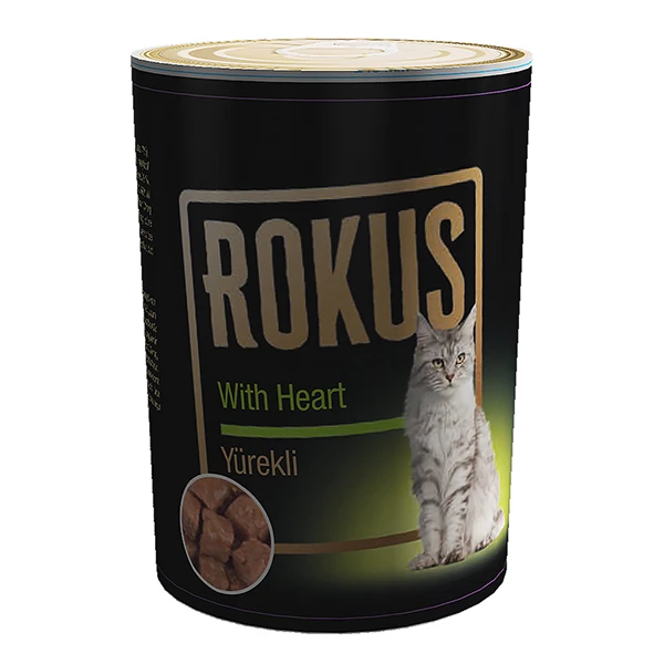 [536-04] Rokus Yürekli Yetişkin Konserve Kedi Maması (1 Adet)
