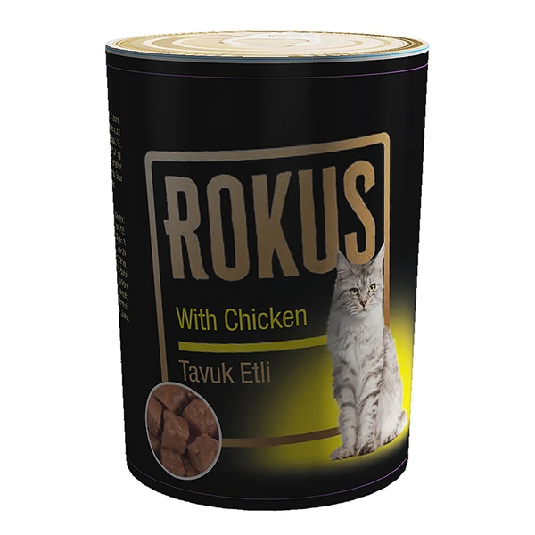 [536-01] Rokus Tavuklu Yetişkin Konserve Kedi Maması (1 Adet)