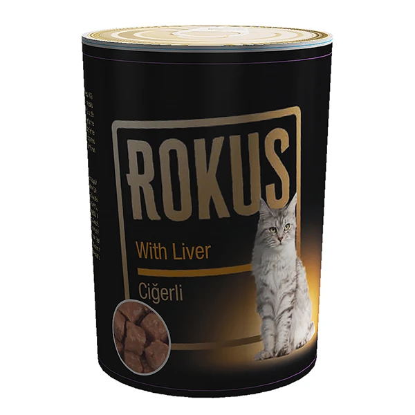 [536-03] Rokus Ciğerli Yetişkin Konserve Kedi Maması (1 Adet)