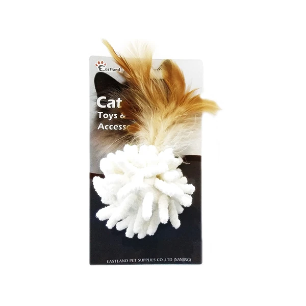 [520-551149] Eastland Mikrofiber Ponpon Top Kedi Oyuncağı