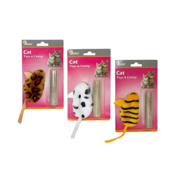 [520-555751] Eastland Kedi Otlu Fare Peluş Kedi Oyuncağı
