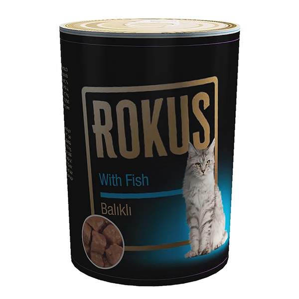 [536-02] Rokus Balıklı Yetişkin Konserve Kedi Maması (1 Adet)