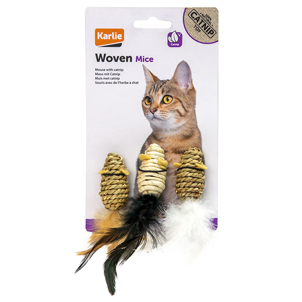 [555-511653] Karlie Fare Kedi Oyuncağı Sarı/Siyah 3 Adet (1 Adet)
