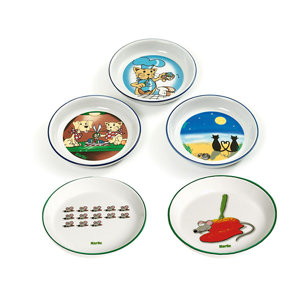 [555-44209ASD] Karlie Seramik Kedi Mama Kabı Desenli (Aşçı)