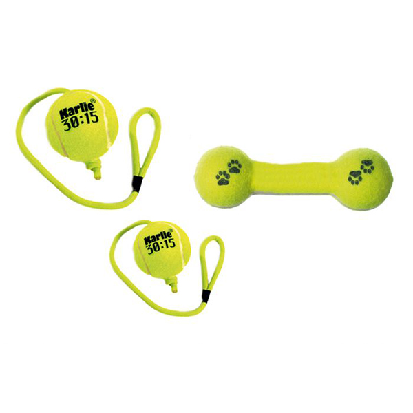[555-45677] Karlie Diş İpi Köpek Oyuncağı Tenis Toplu (8 Cm)