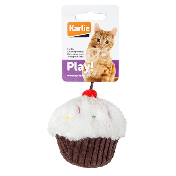 [555-521593] Karlie Catnipli Cup Cake Peluş Kedi Oyuncağı