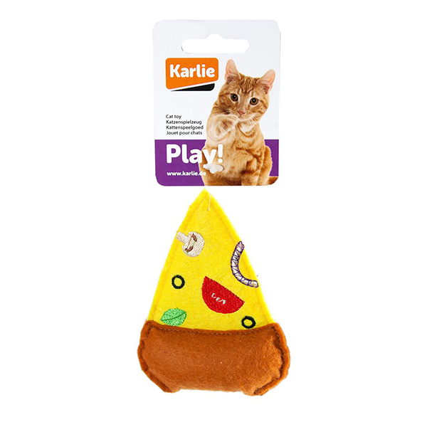 [555-521591] Karlie Catnipli Pizza Dilimi Kedi Oyuncağı