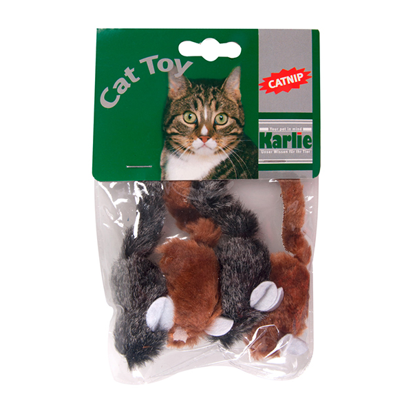 [555-46518] Karlie Catnipli Peluş Fare Kedi Oyuncağı