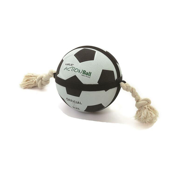 [555-515202] Karlie Futbol Toplu Stres İpi Köpek Oyuncağı