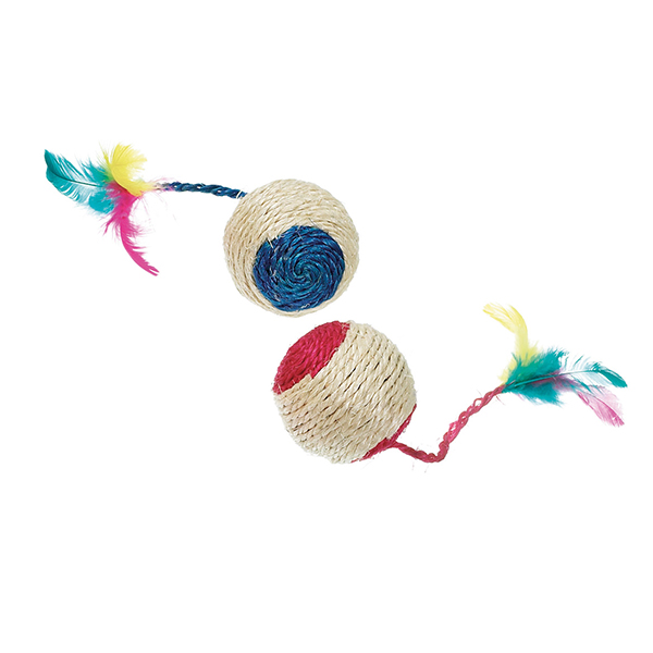 [555-46114] Karlie Flamingo Tüylü Sisal Top Kedi Oyuncağı