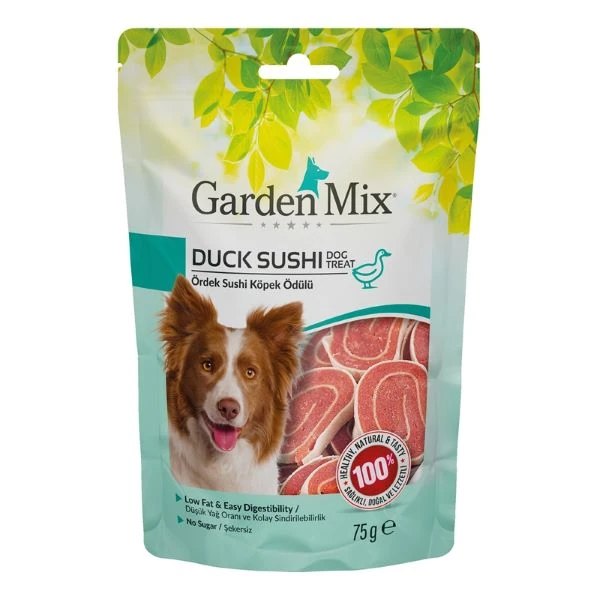 [590-31022003] Garden Mix Ördekli Sushi Düşük Yağlı Şekersiz Köpek Ödül Maması (1 Adet)