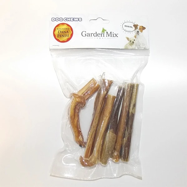 [570-006] Garden Mix Kurutulmuş Dana Penisi Köpek Ödül Maması (1 Adet)