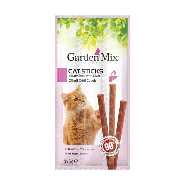 [580-104] Garden Mix Ciğerli Kedi Stick Ödülü (1 Adet)