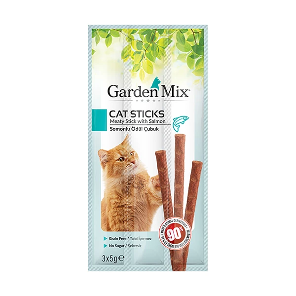 [580-105] Garden Mix Somonlu Stick Kedi Ödül Maması (1 Adet)