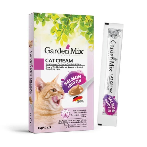 [581-01] Garden Mix Somonlu ve Biyotinli Sıvı Kedi Ödül Maması