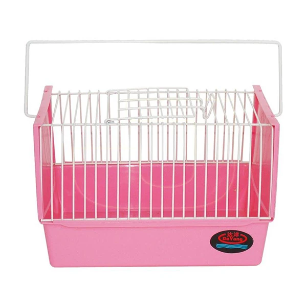 [600-3#] Dayang Hamster ve Kemirgen Taşıma Kafesi Beyaz/Pembe