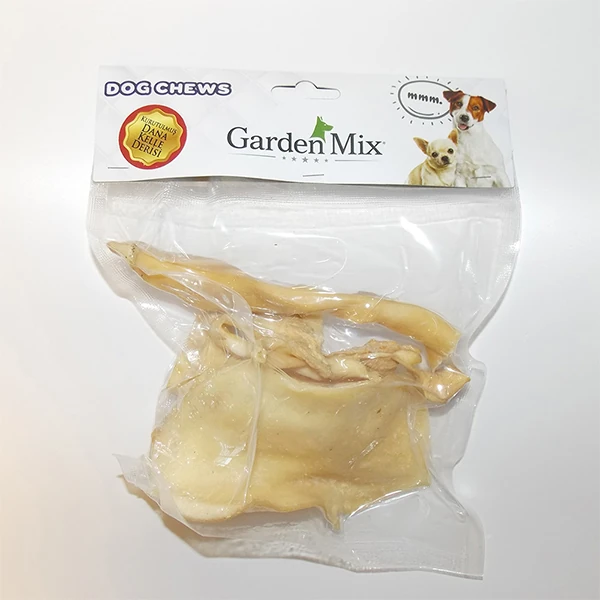 [570-013] Garden Mix Kurutulmuş Dana Kelle Derisi Köpek Ödül Maması Beyaz (1 Adet)