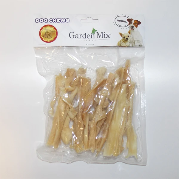 [570-011] Garden Mix Kurutulmuş Kuzu Kelle Derisi Köpek Ödül Maması Beyaz (1 Adet)