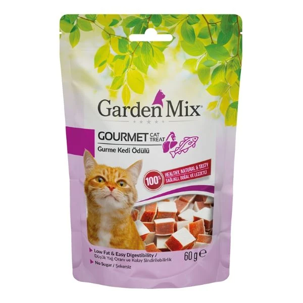 [590-32012006] Garden Mix Gurme Düşük Yağlı Şekersiz Kedi Ödül Maması (1 Adet)
