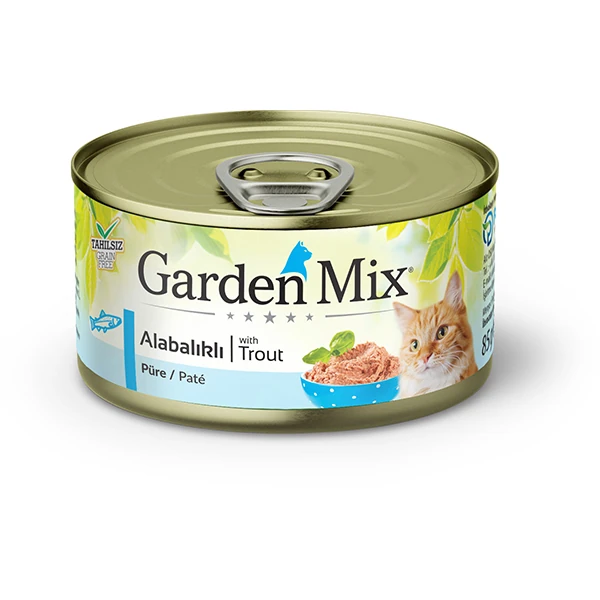[580-003] Garden Mix Alabalıklı Kıyılmış Tahılsız Konserve Kedi Maması (1 Adet)