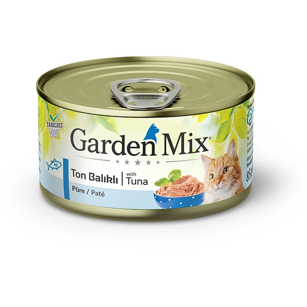 [580-002] Garden Mix Ton Balıklı Tahılsız Kıyılmış Konserve Kedi Maması (1 Adet)