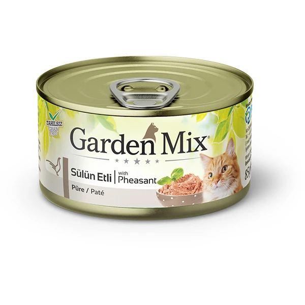[580-008] Garden Mix Sülünetli Tahılsız Kıyılmış Konserve Kedi Maması (1 Adet)