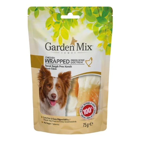 [590-31013054] Garden Mix Sargılı Pres Kemik Düşük Yağlı Şekersiz Köpek Ödül Maması (1 Adet)
