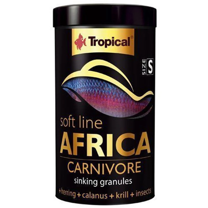 [5900469675137] Tropical Softline Africa Carnivore S Afrika Balıkları için Dibe Batan Yumuşak Taneli Granül Balık Yemi