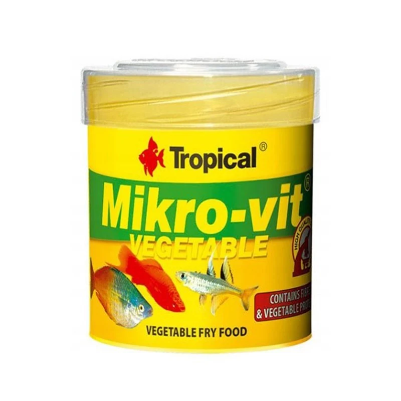 [5900469776124] Tropical Mikro-Vit Vegetable Yavru Balıklar için Bitkisel Balık Yemi 50 Ml