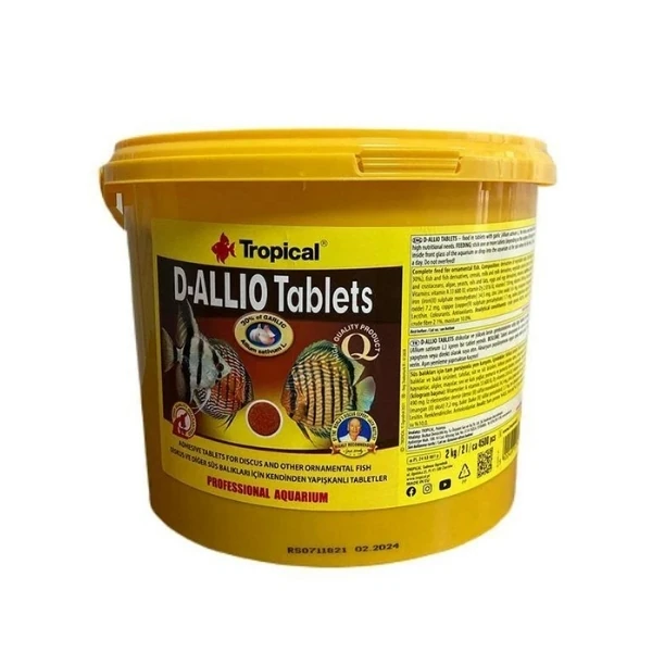 [5900469223475] Tropical D-Allio Plus Tablet Discus Balıklar için Sarımsaklı Tablet Balık Yemi
