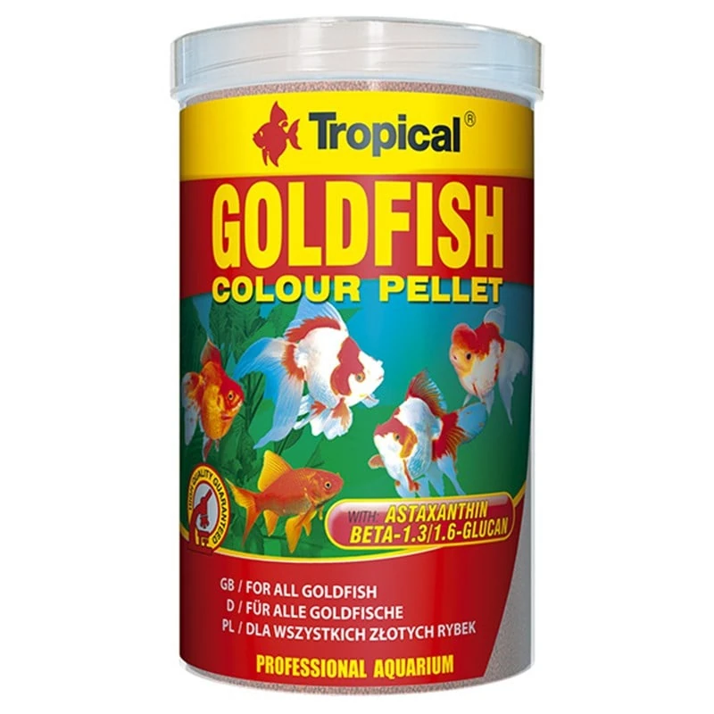 [5900469604748] Tropical Goldfish Colour Pellet Japon Balıkları için Renklendirici Granül Balık Yemi (90 Gr)