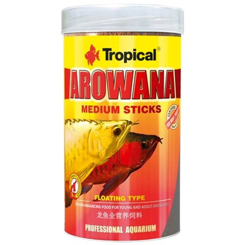 [5900469639146] Tropical Arowana Sticks Genç Arowanalar için Renklendirici Balık Yemi 250 Ml (90 Gr)