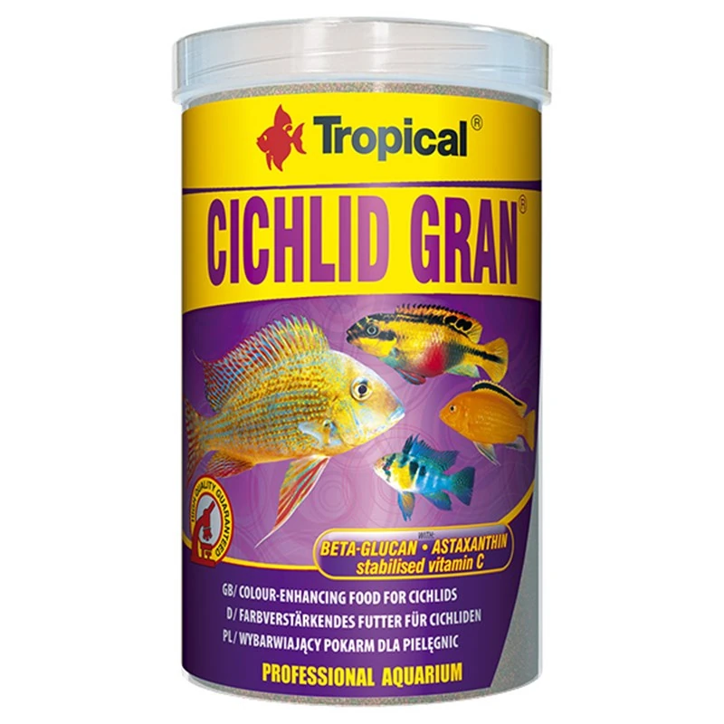 [5900469604540] Tropical Cichlid Gran Cichlid Balıkları için Renklendirici Granül Balık Yemi (138 Gr)