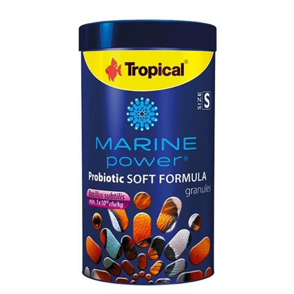 [5900469612736] Tropical Marine Power Probiotic Soft Formula Prebiyotik Katkılı Omnivor Deniz Balık Yemi (60 Gr, 100 Ml)