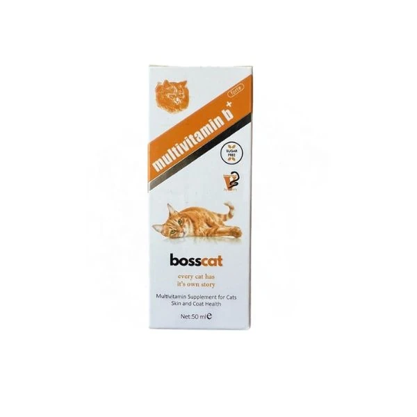 [1380] Bosscat B Kompleks Multivitamin Kedi Deri ve Tüy Sağlığı için Sıvı Takviye