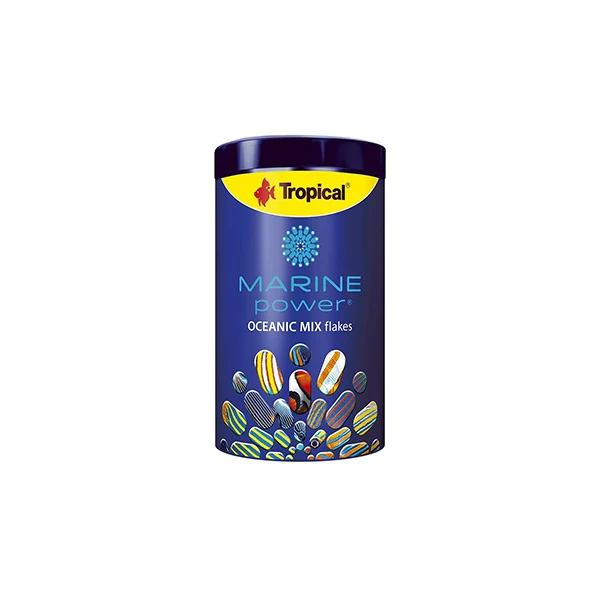 [77514] Tropical Marine Power Oceanic Mix Flakes Deniz Balıkları için Krill ve Spirulina Katkılı Balık Yemi (50 Gr, 250 Ml)