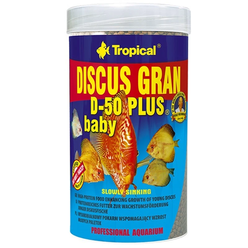 [5900469606735] Tropical Discus Gran D-50 Plus Baby Yavru Discus Balıkları için Renklendirici Granül Balık Yemi (100 Ml)
