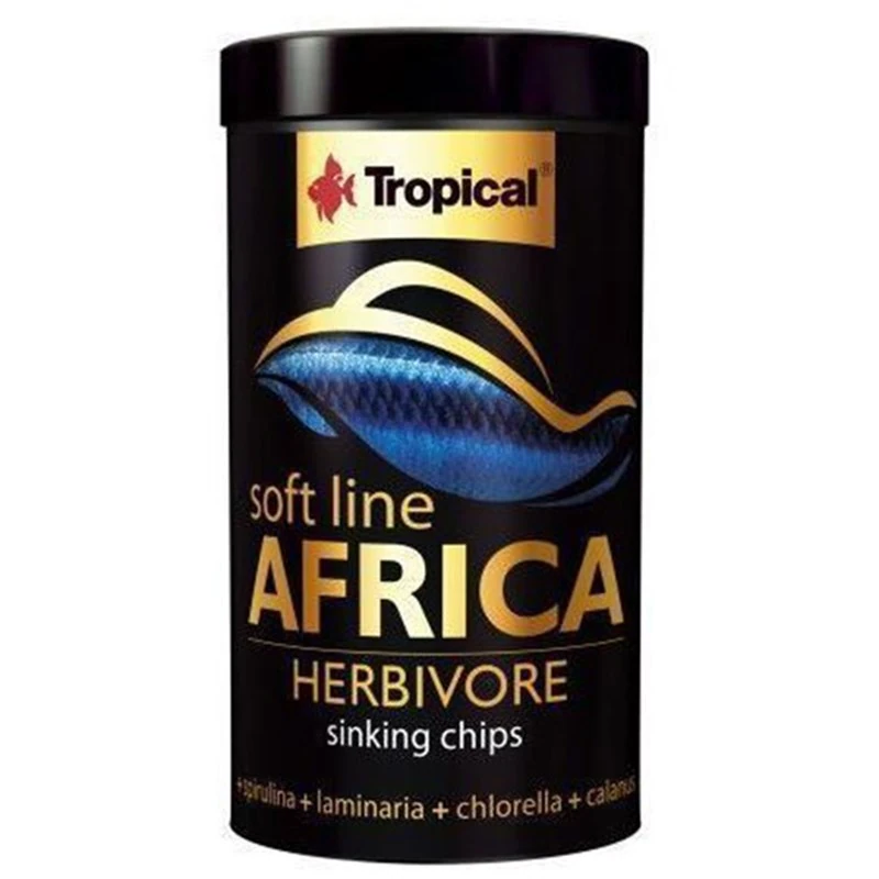 [5900469675731] Tropical Softline Africa Herbivore Chips Otçul Afrika Balıkları için Yumuşak Taneli Balık Yemi (52 Gr, 100 Ml)