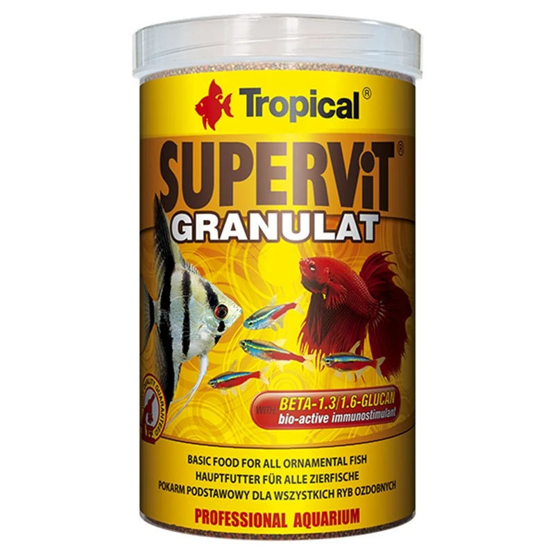 [5900469604168] Tropical Süpervit Granulat Tropikal Balıklar için Granül Balık Yemi (1 Lt 550 Gr)