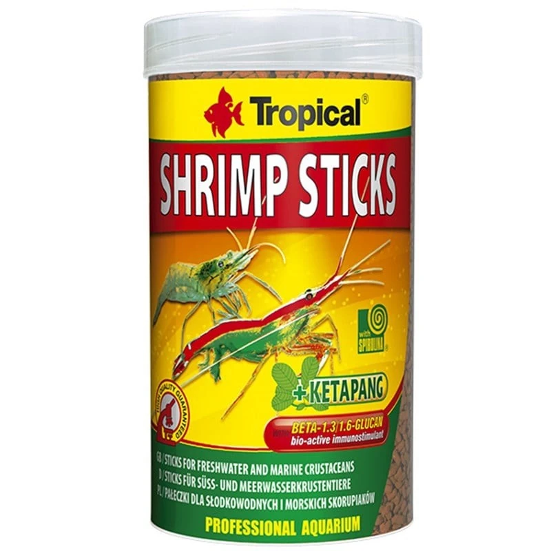 [5900469633632] Tropical Shrimp Sticks Tatlı ve Tuzlu Su Kabukluları için Çubuk Yem