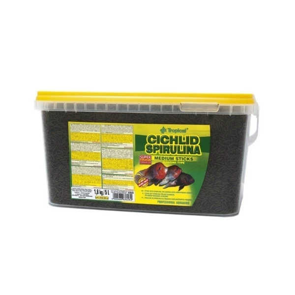 Tropical Cichlid Spırulına Sticks Cichlid Balıkları için Spırulına Algli Çubuk Balık Yemi 10 Lt