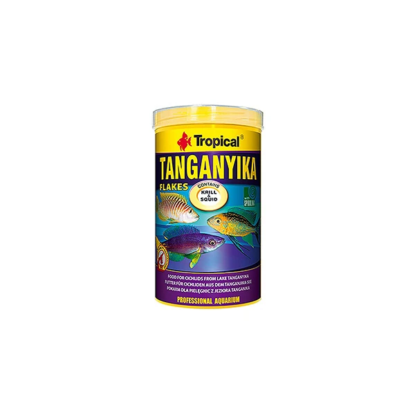 [77214] Tropical Tanganyika Flakes Tanganyika Cichlid Balıkları için Pul Balık Yemi (50 Gr, 250 Ml)