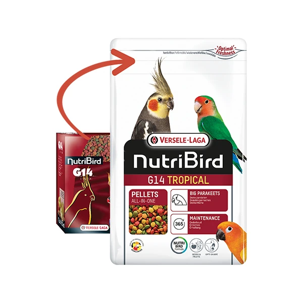 [810-422117] Versele Laga Nutribird G14 Tropikal Pelet Paraket Yemi
