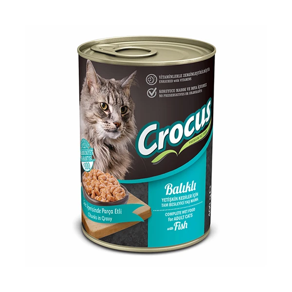 [855-092] Crocus Balıklı Yetişkin Kedi Yaş Maması (1 Adet)