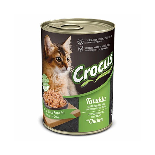 [855-094] Crocus Tavuklu Yavru Kedi Yaş Maması (1 Adet)