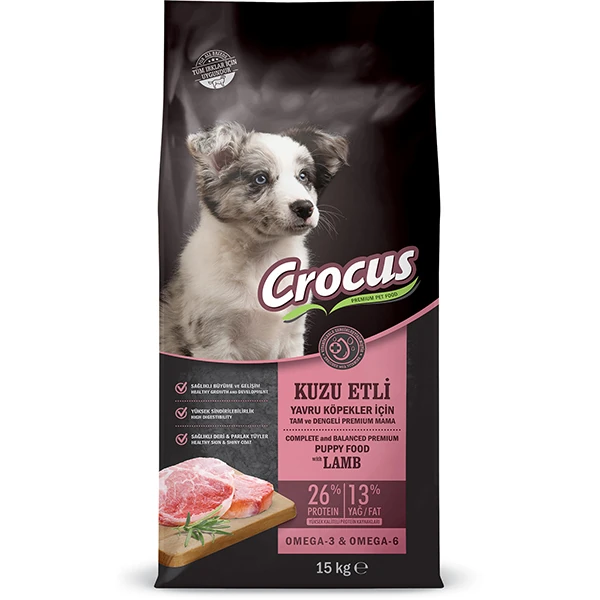 [855-003] Crocus Puppy Kuzulu ve Pirinçli Yavru Köpek Maması