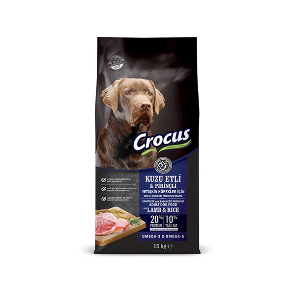 [855-001] Crocus Kuzu Etli ve Pirinçli Yetişkin Köpek Maması