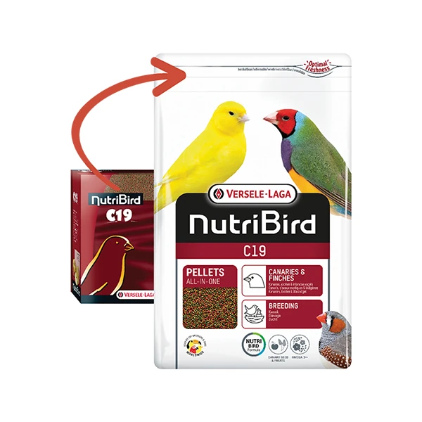 [808-422110] Versele Laga Nutribird C19 Pellet Karışık Kanarya ve Finch Yemi