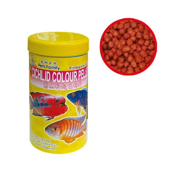 [800-907ASD] Pets Family Cichlid Color Pellet Balık Yemi (1 Lt)