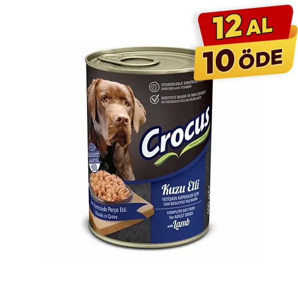 [855-080] Crocus Kuzu Etli Yetişkin Yaş Köpek Maması (1 Adet)